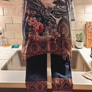 Floral Paisley Tunic and Pants Set